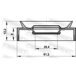 Radiálny tesniaci krúžok hnacieho hriadeľa FEBEST 95PAS-41610913R - obr. 1