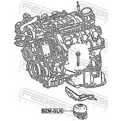 Uloženie motora FEBEST BZM-GLK - obr. 1