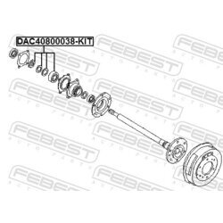 Ložisko kolesa - opravná sada FEBEST DAC40800038-KIT - obr. 1