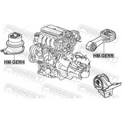 Uloženie motora FEBEST HM-GERR - obr. 1