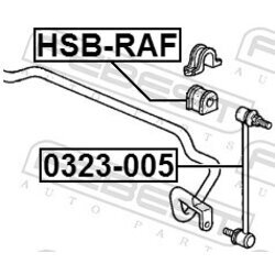 Uloženie priečneho stabilizátora FEBEST HSB-RAF - obr. 1