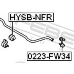 Uloženie priečneho stabilizátora FEBEST HYSB-NFR - obr. 1