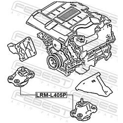 Uloženie motora FEBEST LRM-L405P - obr. 1