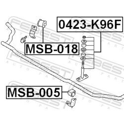 Uloženie priečneho stabilizátora FEBEST MSB-005 - obr. 1