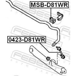 Uloženie priečneho stabilizátora FEBEST MSB-D81WR - obr. 1
