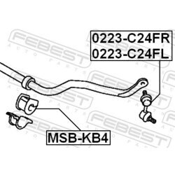 Uloženie priečneho stabilizátora FEBEST MSB-KB4 - obr. 1