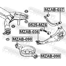 Uloženie prevodovky riadenia FEBEST MZAB-036 - obr. 1