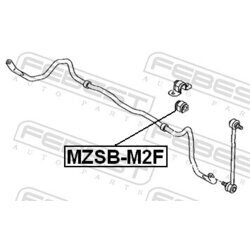 Uloženie priečneho stabilizátora FEBEST MZSB-M2F - obr. 1