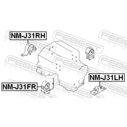 Uloženie motora FEBEST NM-J31RH - obr. 1