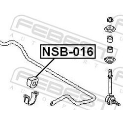 Uloženie priečneho stabilizátora FEBEST NSB-016 - obr. 1