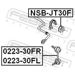 Uloženie priečneho stabilizátora FEBEST NSB-JT30F - obr. 1