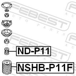 Ochranný kryt/manžeta tlmiča pérovania FEBEST NSHB-P11F - obr. 1