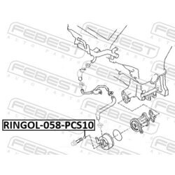 Tesnenie chladiča oleja FEBEST RINGOL-058-PCS10 - obr. 1