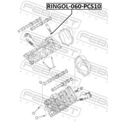 Tesnenie, blokovací ventil tlaku oleja FEBEST RINGOL-060-PCS10 - obr. 1