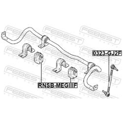 Uloženie priečneho stabilizátora FEBEST RNSB-MEGIIIF - obr. 1