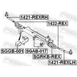 Uloženie prevodovky riadenia FEBEST SGAB-017 - obr. 1