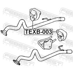 Montážna sada pre výfukový systém FEBEST TEXB-003 - obr. 1