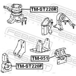 Uloženie motora FEBEST TM-ST220R - obr. 1