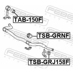 Uloženie priečneho stabilizátora FEBEST TSB-GRJ158F - obr. 1