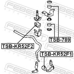 Uloženie priečneho stabilizátora FEBEST TSB-KR52F1 - obr. 1