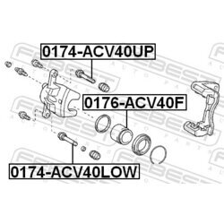 Vodiaci čap brzdového strmeňa FEBEST 0174-ACV40LOW - obr. 1