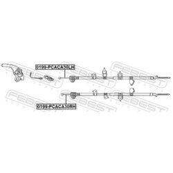 Ťažné lanko parkovacej brzdy FEBEST 0199-PCACA30RH - obr. 1