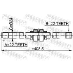 Hnací hriadeľ FEBEST 0212-B10ATLH - obr. 1