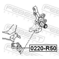 Zvislý/nosný čap FEBEST 0220-R50 - obr. 1