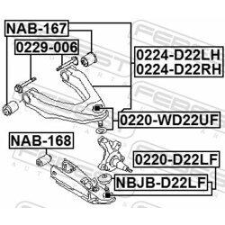 Skrutka pre nastavenie odklonu kolesa FEBEST 0229-006 - obr. 1