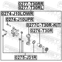 Brzdový strmeň FEBEST 0277-T30RR - obr. 1