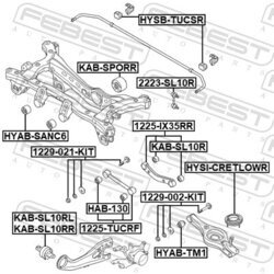 Skrutka pre nastavenie odklonu kolesa FEBEST 1229-002-KIT - obr. 1