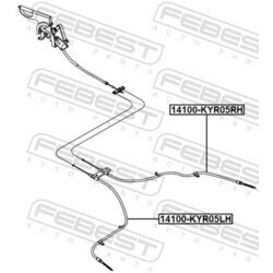 Ťažné lanko parkovacej brzdy FEBEST 14100-KYR05LH - obr. 1