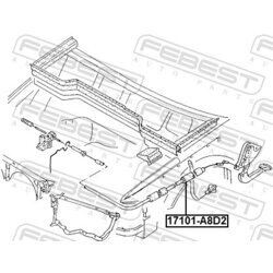 Lanko pre otváranie kapoty motora FEBEST 17101-A8D2 - obr. 1