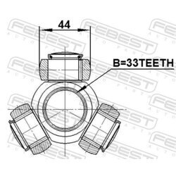 Trojkríž hnacieho hriadeľa FEBEST 2216-XM12 - obr. 1