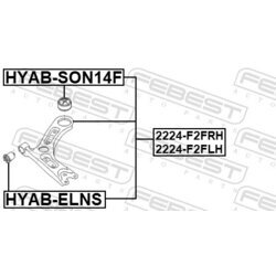 Rameno zavesenia kolies FEBEST 2224-F2FRH - obr. 1