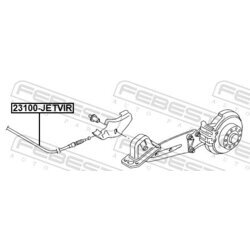 Ťažné lanko parkovacej brzdy FEBEST 23100-JETVIR - obr. 1