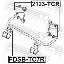 Uloženie priečneho stabilizátora FEBEST FDSB-TC7R - obr. 1