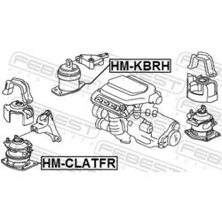 Uloženie motora FEBEST HM-KBRH - obr. 1