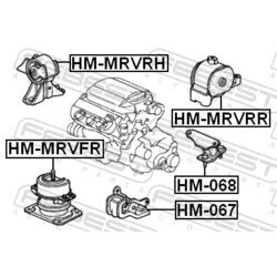 Uloženie motora FEBEST HM-MRVRR - obr. 1