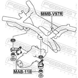 Uloženie, diferenciál FEBEST MAB-118 - obr. 1