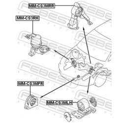 Uloženie motora FEBEST MM-CS3MLH - obr. 1