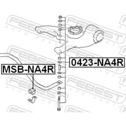 Uloženie priečneho stabilizátora FEBEST MSB-NA4R - obr. 1