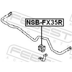Uloženie priečneho stabilizátora FEBEST NSB-FX35R - obr. 1