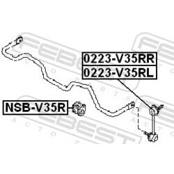 Uloženie priečneho stabilizátora FEBEST NSB-V35R - obr. 1