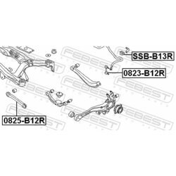 Uloženie priečneho stabilizátora FEBEST SSB-B13R - obr. 1