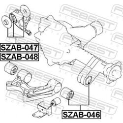 Uloženie, diferenciál FEBEST SZAB-046 - obr. 1