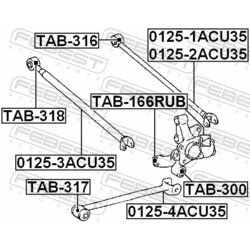 Uloženie riadenia FEBEST TAB-166RUB - obr. 1