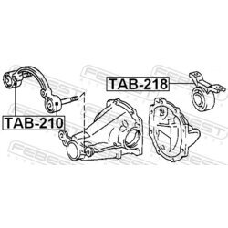 Uloženie, diferenciál FEBEST TAB-210 - obr. 1