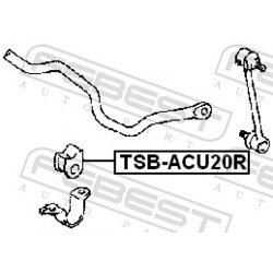 Uloženie priečneho stabilizátora FEBEST TSB-ACU20R - obr. 1