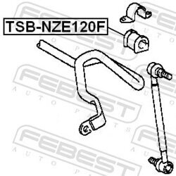Uloženie priečneho stabilizátora FEBEST TSB-NZE120F - obr. 1